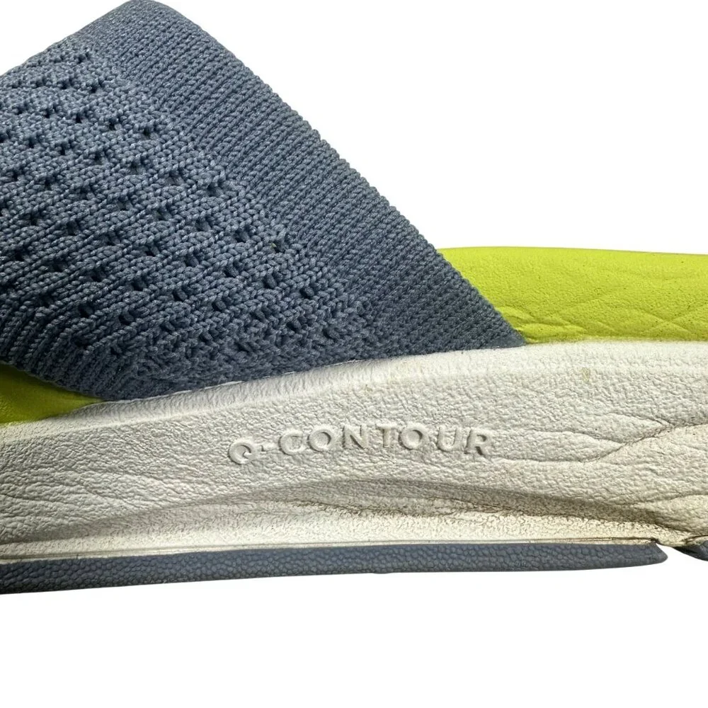 Ryka Womens Re-Zorb Lite Cushion Gray & Lime Slide Sandals Size 8M - Picture 5 of 8